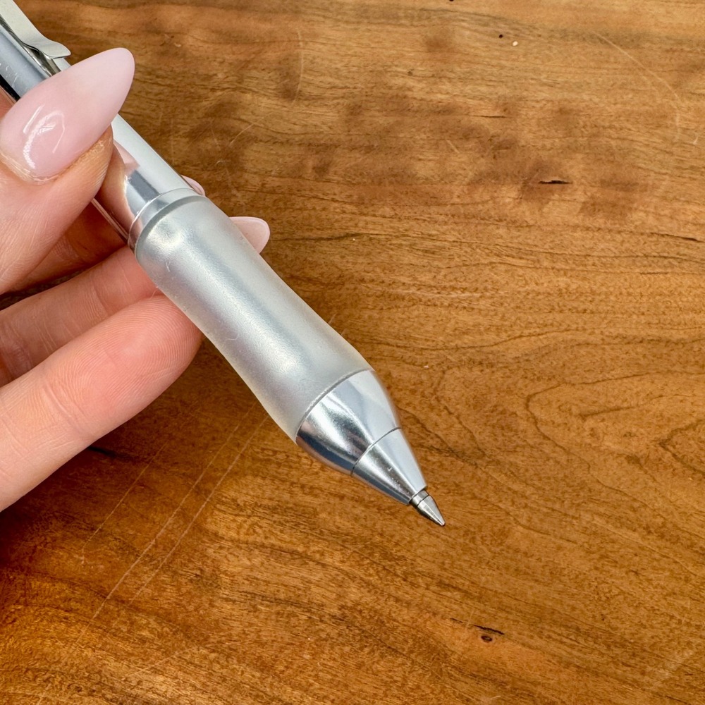 Sensa Zephyr Crystal Silver Ballpoint Pen with Plasmium Gel Grip Chrome + Ink - Picture 7 of 9